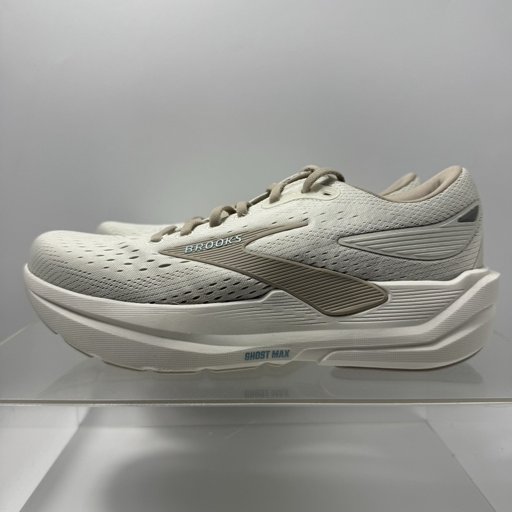 Brooks Ghost Max 3 1204571D181 Beige Running Shoes Sneaker Men's Size 10 D Wide